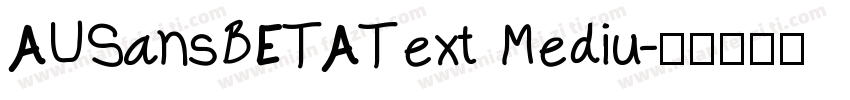 AUSansBETAText Mediu字体转换